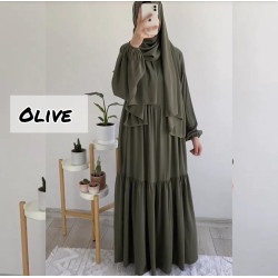 2 Layer Pleated Abaya