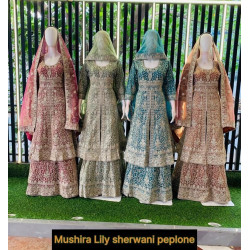 Mushira lily sherwani peplone