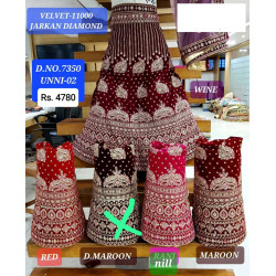 Velvet Jarkan Diamond lehenga 4