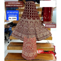 Velvet Jarkan Diamond lehenga3