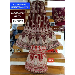 Velvet Jarkan Diamond lehenga 9