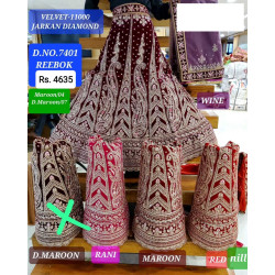 Velvet Jarkan Diamond lehenga 6